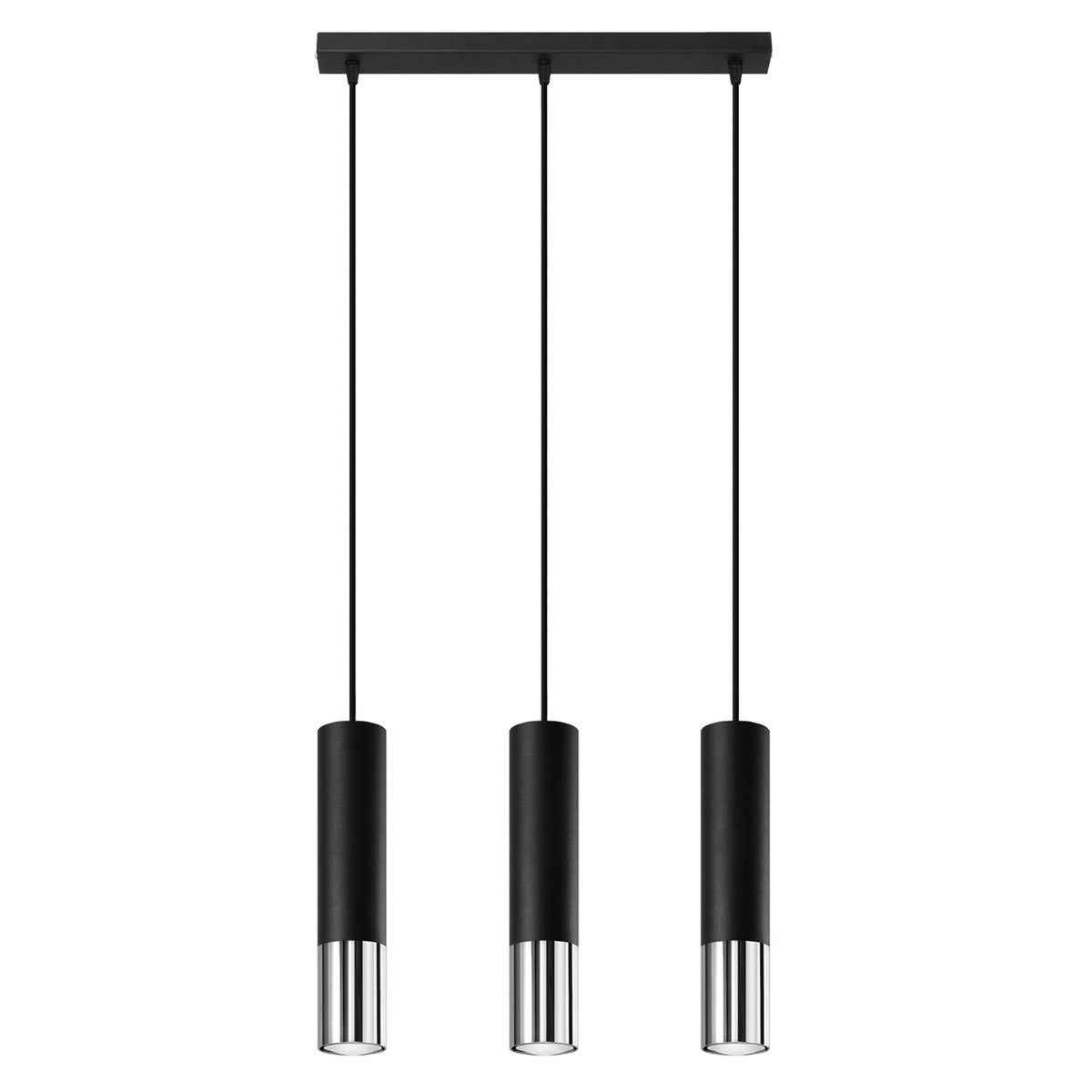 Lampa pandantiva LOOPEZ 3L negru/crom