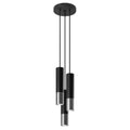 Lampa suspendata LOOPEZ 3P negru/crom