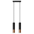 Lampa suspendata LOOPEZ 2 negru/cupru