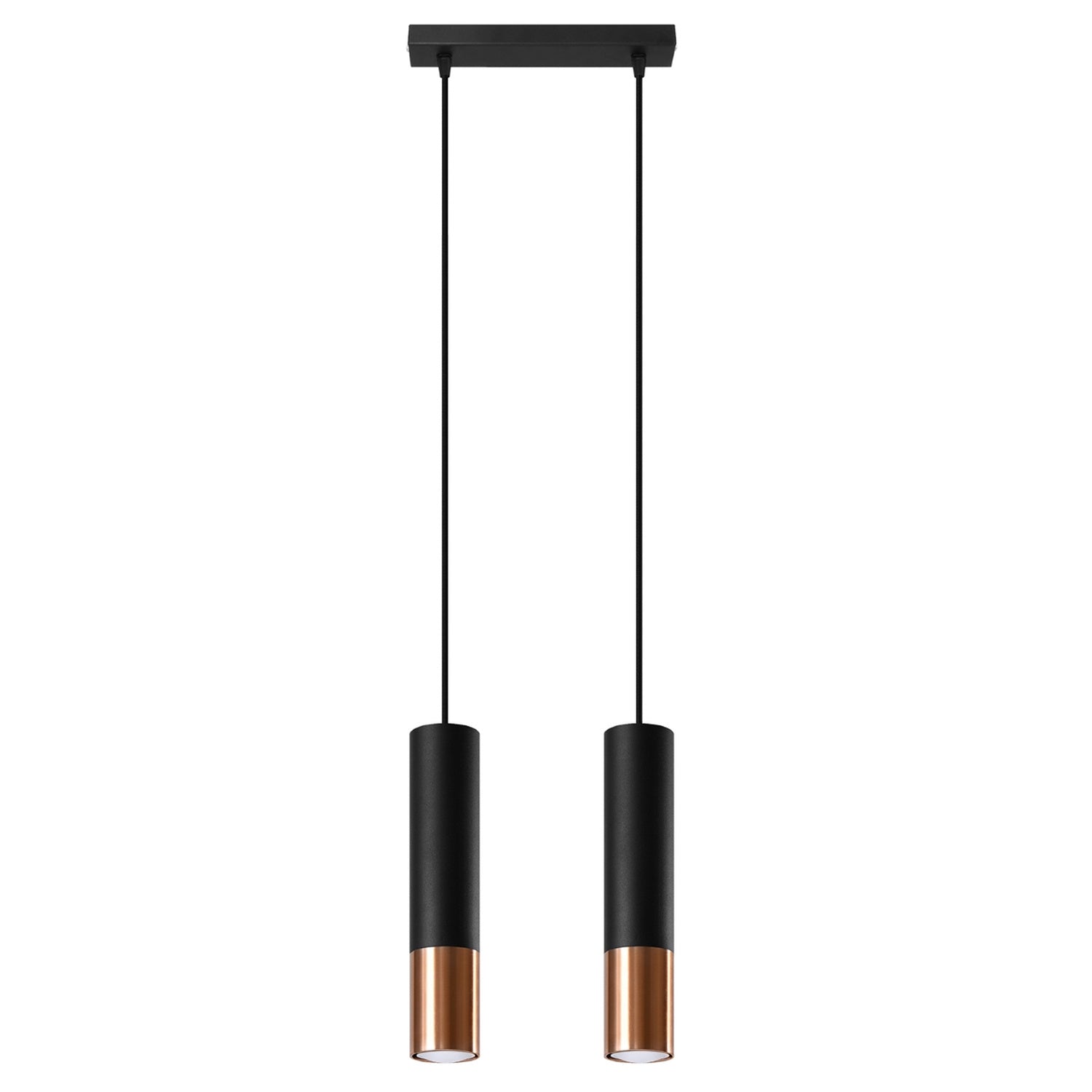 Lampa suspendata LOOPEZ 2 negru/cupru