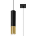 Lampa suspendata LOOPEZ 1 negru/auriu
