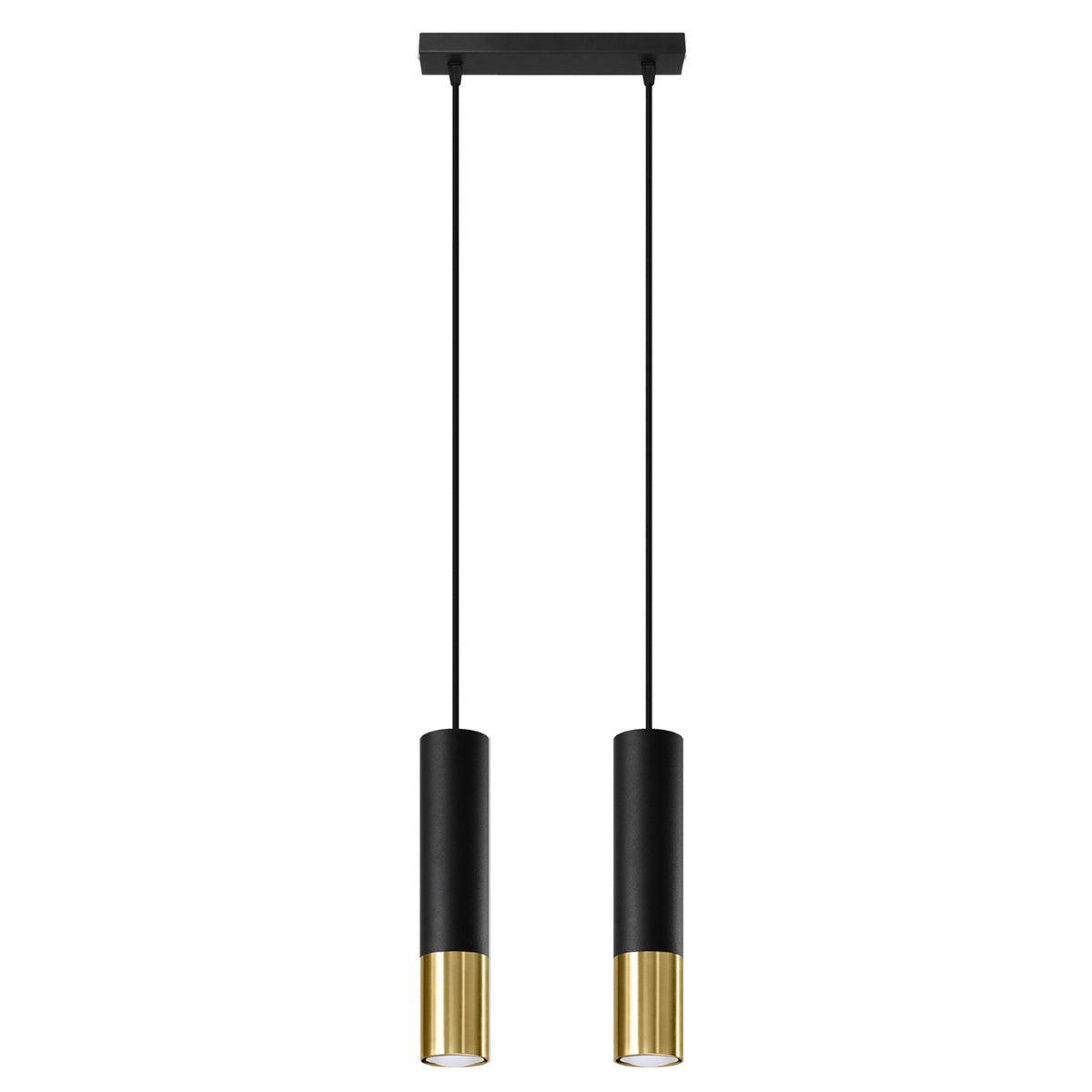 Lampa pandantiv LOOPEZ 2 negru/auriu