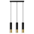 Lampa suspendata LOOPEZ 3L negru/auriu