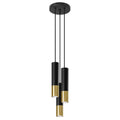 Lampa pandantiv LOOPEZ 3P negru/auriu