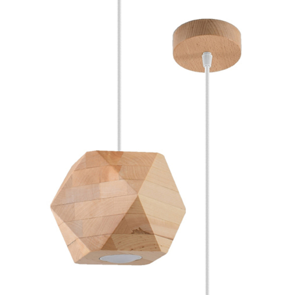 Pendul WOODY din lemn natural, stil scandinav – Lumiex