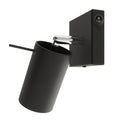 Lampa perete RING neagra un comutator