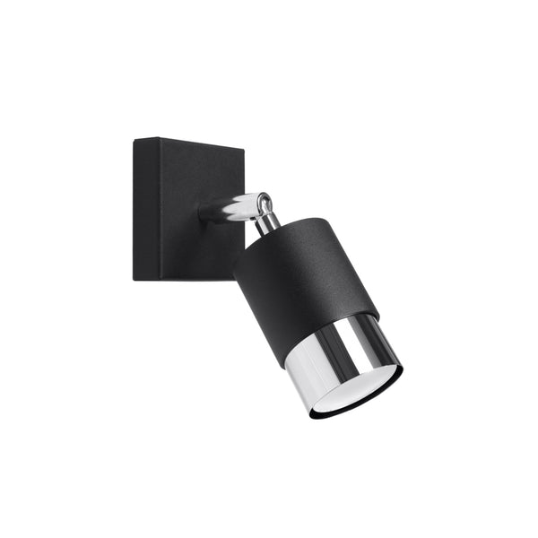Lampă de perete NERO negru/cromo