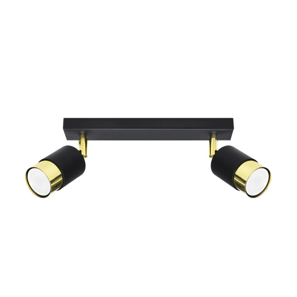 Plafonieră NERO 2 negru/golden