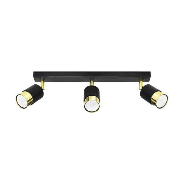 Plafonieră NERO 3 negru/golden
