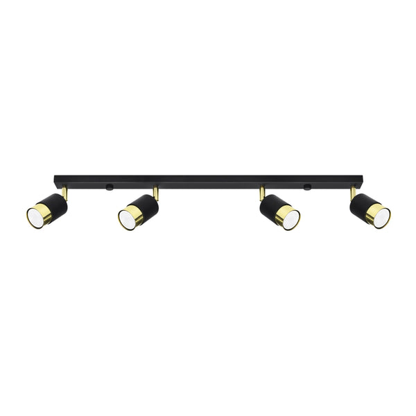 Plafonieră NERO 4 negru/golden
