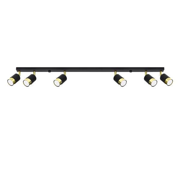 Plafonieră NERO 6 negru/golden