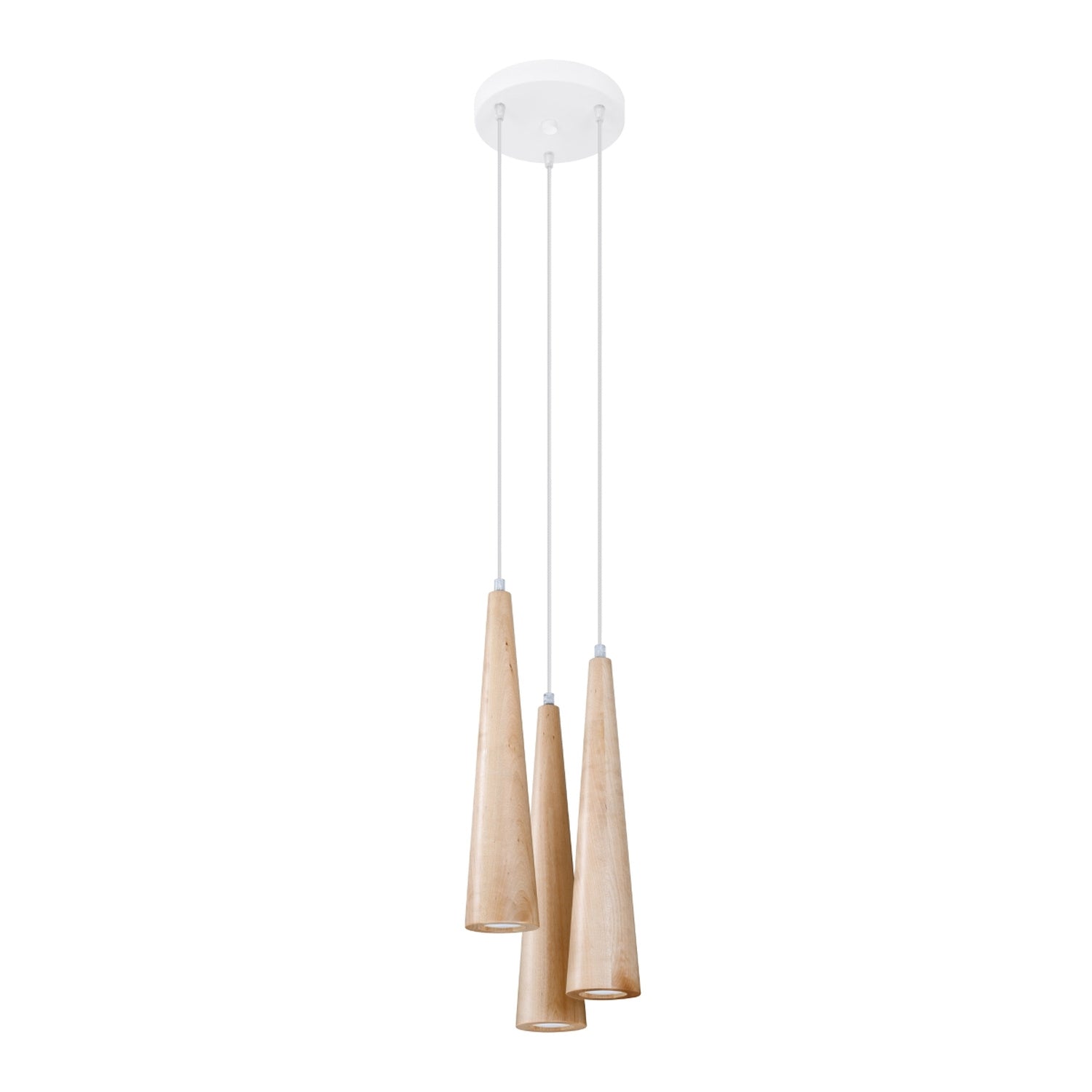 Lampa pandantiv SULA 3P lemn natural