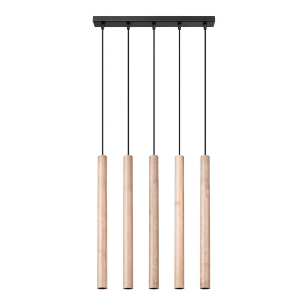 Lampa pandantiv PASTELO 5L lemn