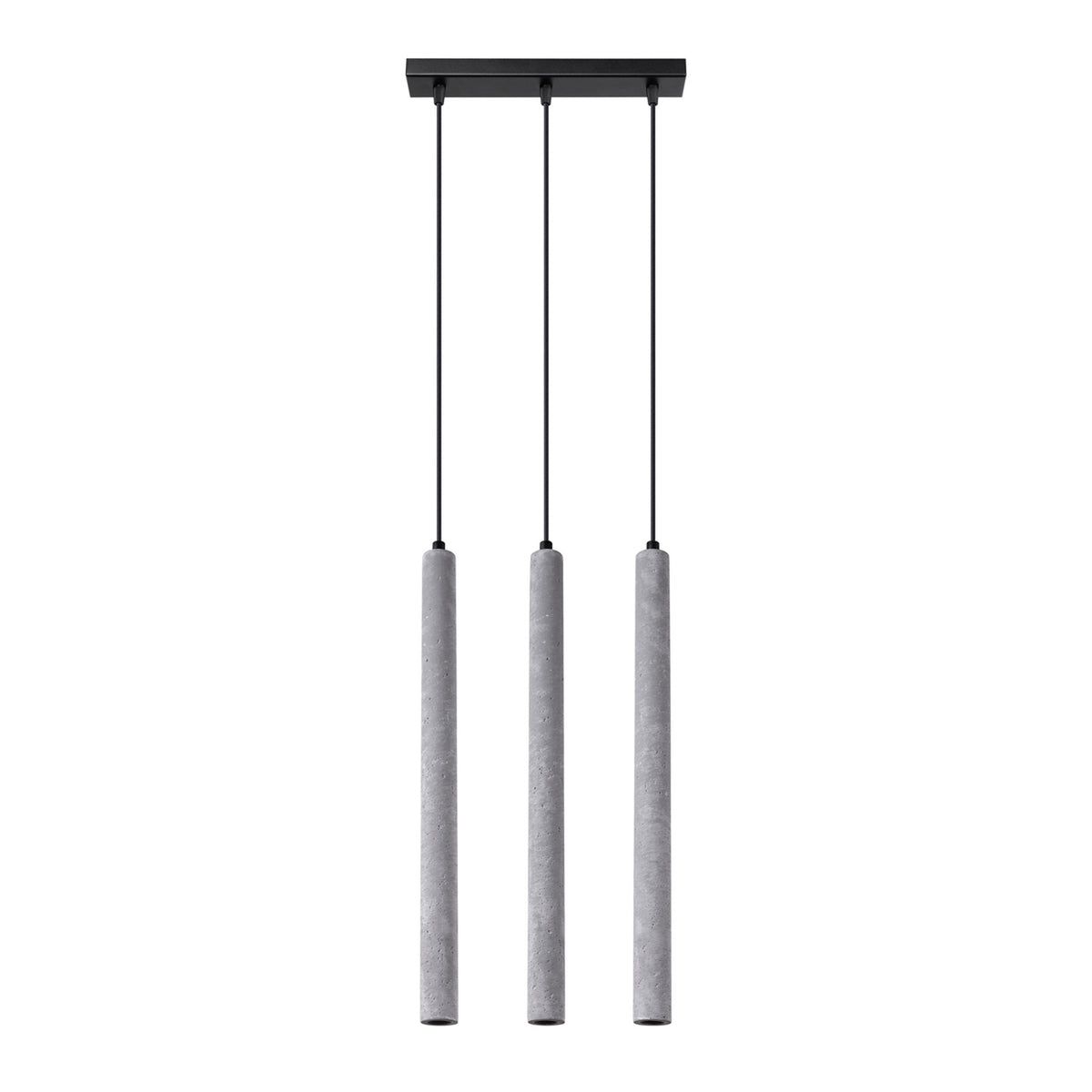 Lustră suspendată PASTELO 3L din beton gri, modern – Lumiex