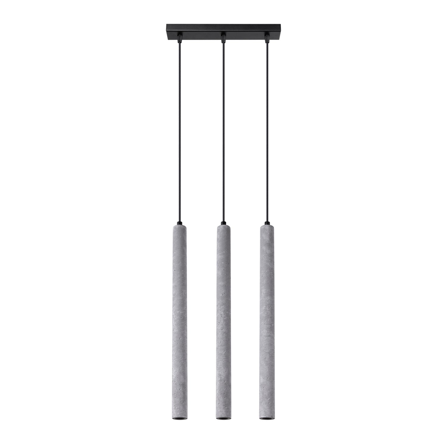 Lustră suspendată PASTELO 3L din beton gri, modern – Lumiex