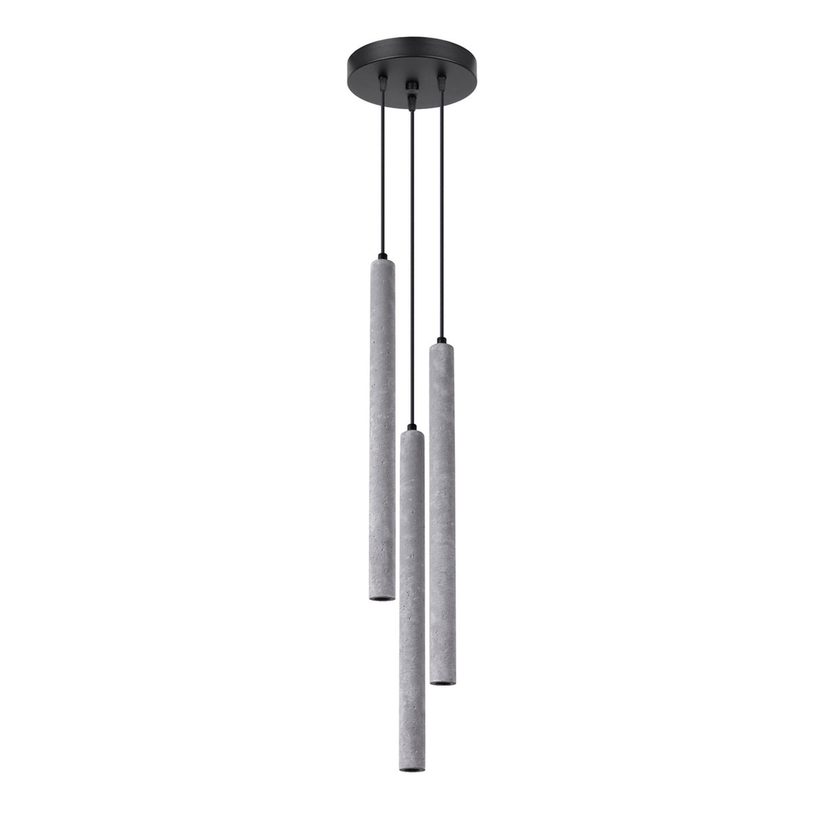 Lustră suspendată PASTELO 3P din beton gri, modern – Lumiex