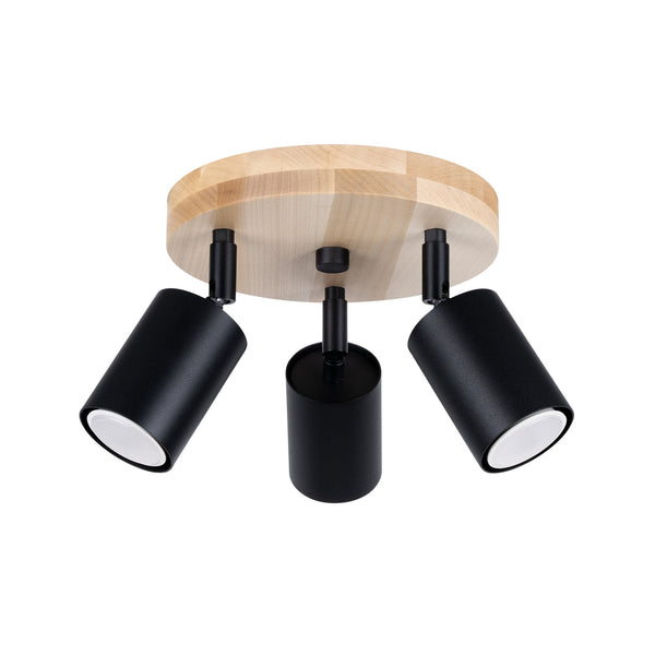 Lampa de tavan VERDO 3P neagra