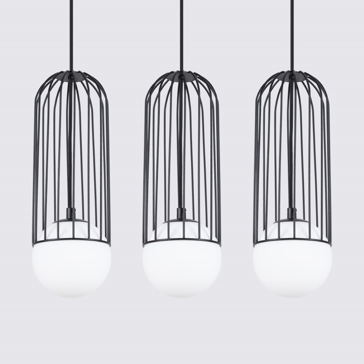 Lampă suspendată BRINA 3L negru