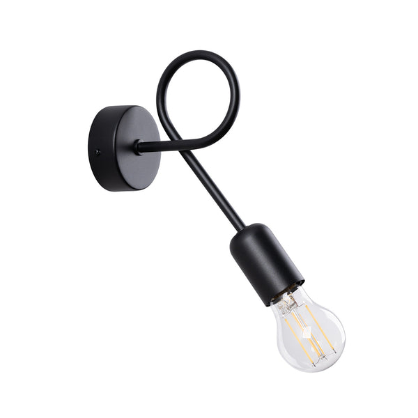 Lampă de perete LOOP negru