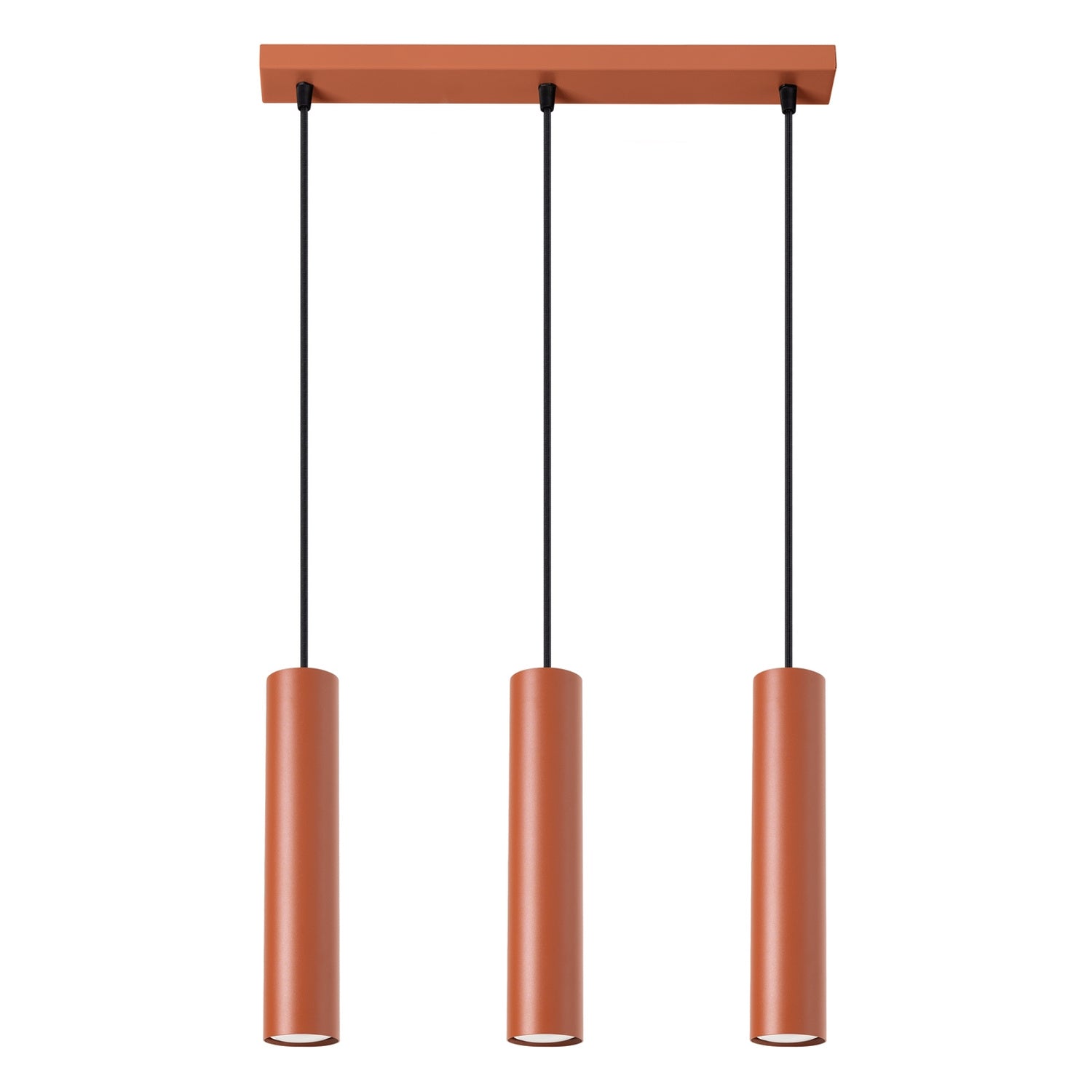 Lampa cu pandantiv LAGOS 3L rosu ocru