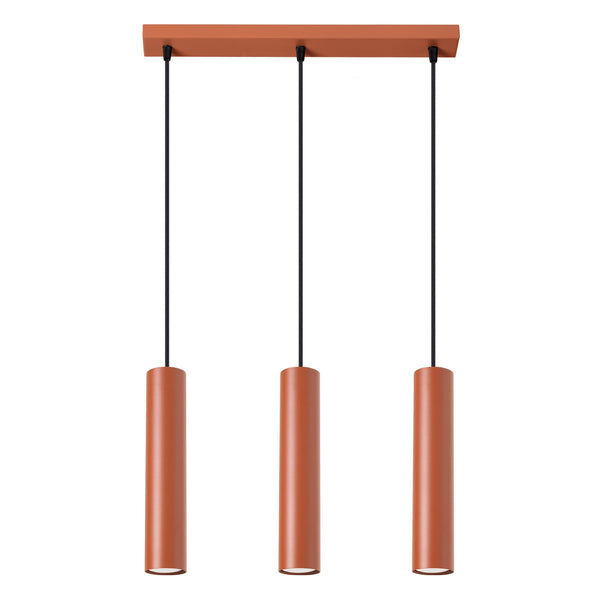 Lampa cu pandantiv LAGOS 3L rosu ocru
