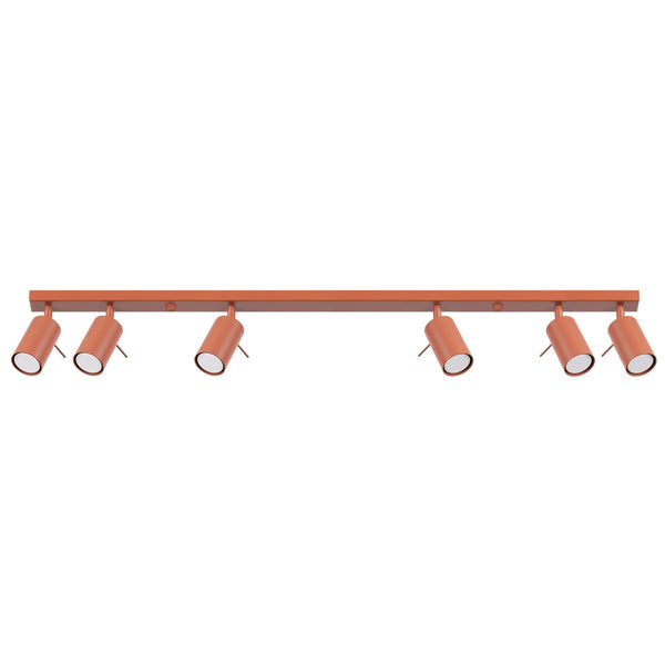 Plafoniera RING 6L rosu ocru