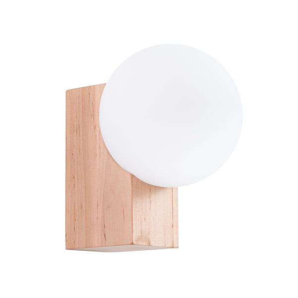 Lampa de perete BULBO lemn natural