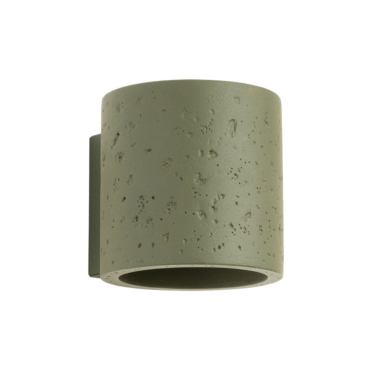 Aplică de perete ORBIS din beton verde măsliniu, industrial – Lumiex