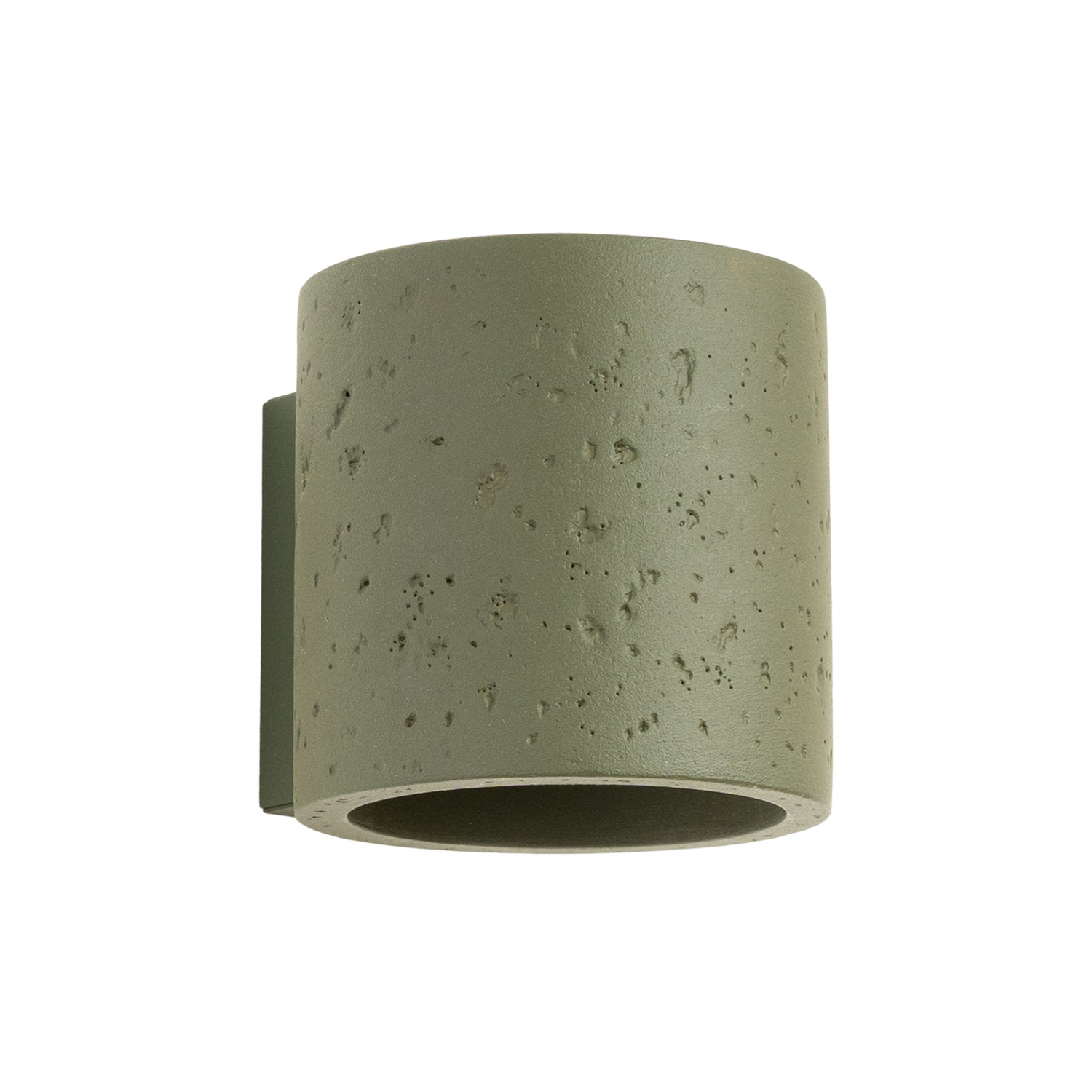 Aplică de perete ORBIS din beton verde măsliniu, industrial – Lumiex