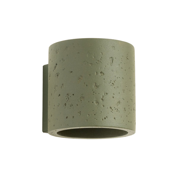 Aplică de perete ORBIS din beton verde măsliniu, industrial – Lumiex