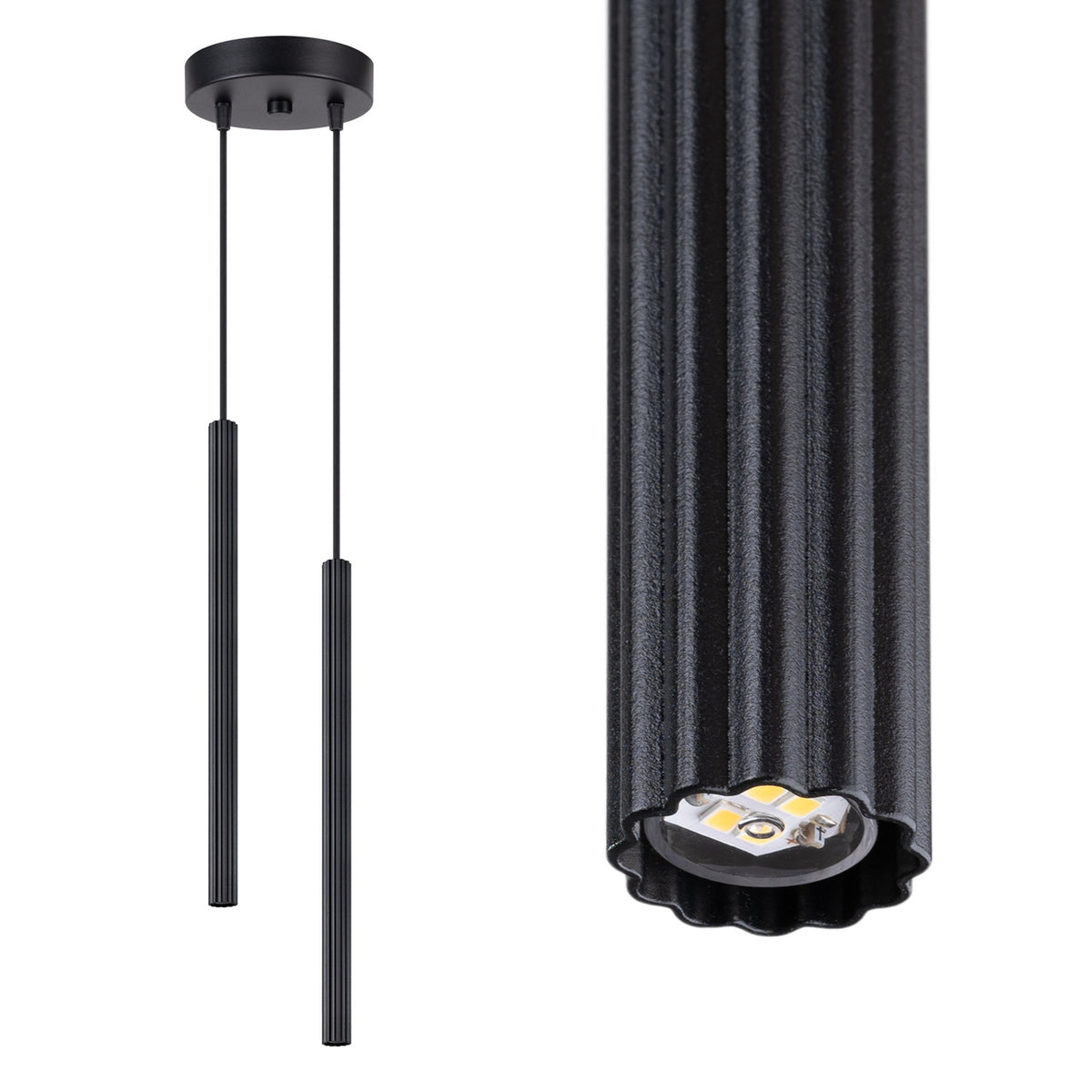 Lampa suspendata ARCHE 2P negru