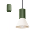 Lampa suspendata ESTRIA 1 bej/verde-oliv
