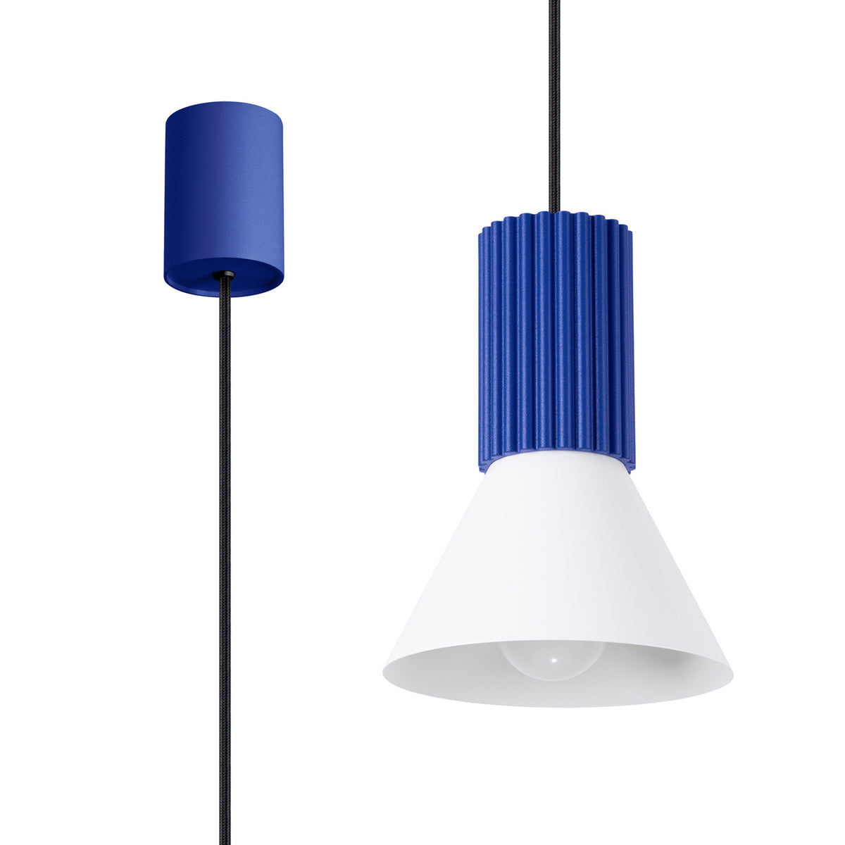 Lampa suspendata ESTRIA 1 alb/ultramarin