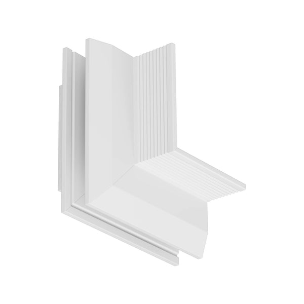 Conector unghi exterior 90° profil încastrat XFIVE - Alb mat
