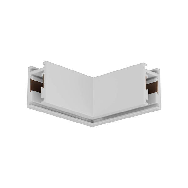 Conector 90° coplanar profil aparent XFIVE - Alb mat