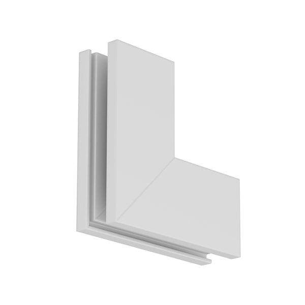 Conector unghi exterior 90° profil aparent XFIVE - Alb mat