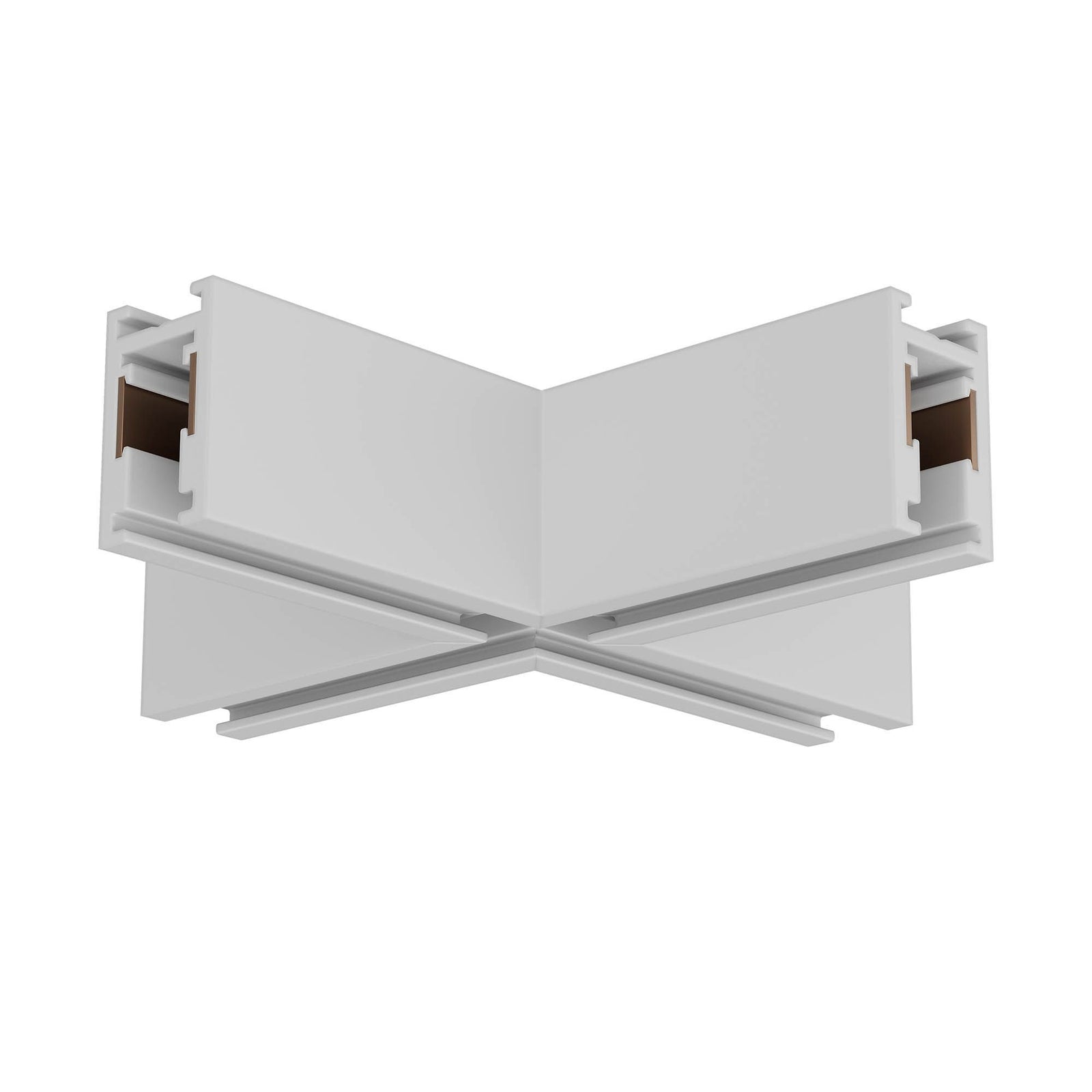 Conector în cruce profil aparent XFIVE - Alb mat
